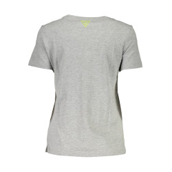 GUESS JEANS T-SHIRT MANICHE CORTE DONNA GRIGIO