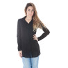 DENNY ROSE CAMICIA MANICHE LUNGHE DONNA NERO