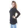 DENNY ROSE WOMEN&39S LONG SLEEVE SHIRT BLACK