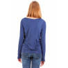 GANT T-SHIRT MANICHE LUNGHE DONNA BLU