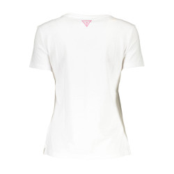 GUESS JEANS T-SHIRT MANICHE CORTE DONNA BIANCO