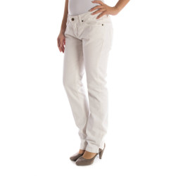 UP STAR WHITE WOMAN TROUSERS