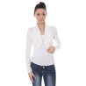 DATCH SHRUG LONG SLEEVE WOMAN WHITE