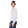 DATCH SHRUG LONG SLEEVE WOMAN WHITE