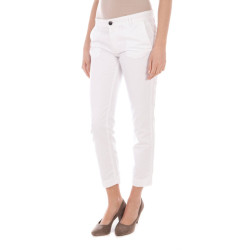 FRED PERRY PANTALONE DONNA BIANCO