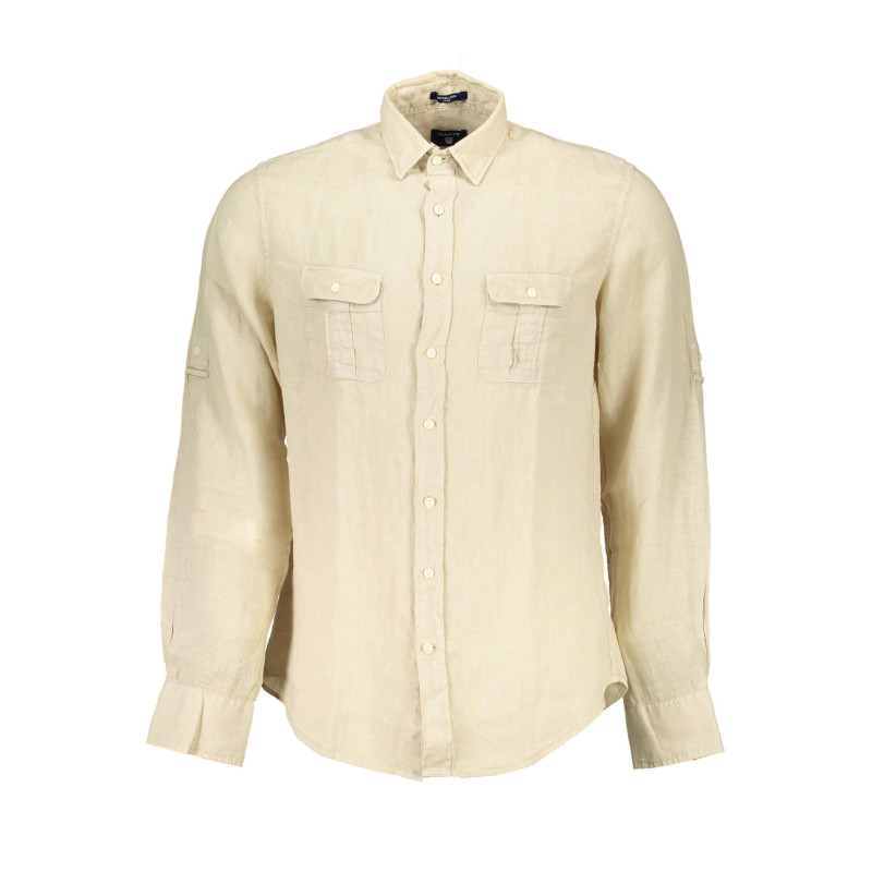 GANT MEN&39S BEIGE LONG SLEEVE SHIRT