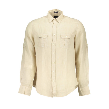 GANT CAMICIA MANICHE LUNGHE UOMO BEIGE