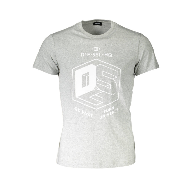 DIESEL MEN&39S SHORT SLEEVE T-SHIRT GRAY