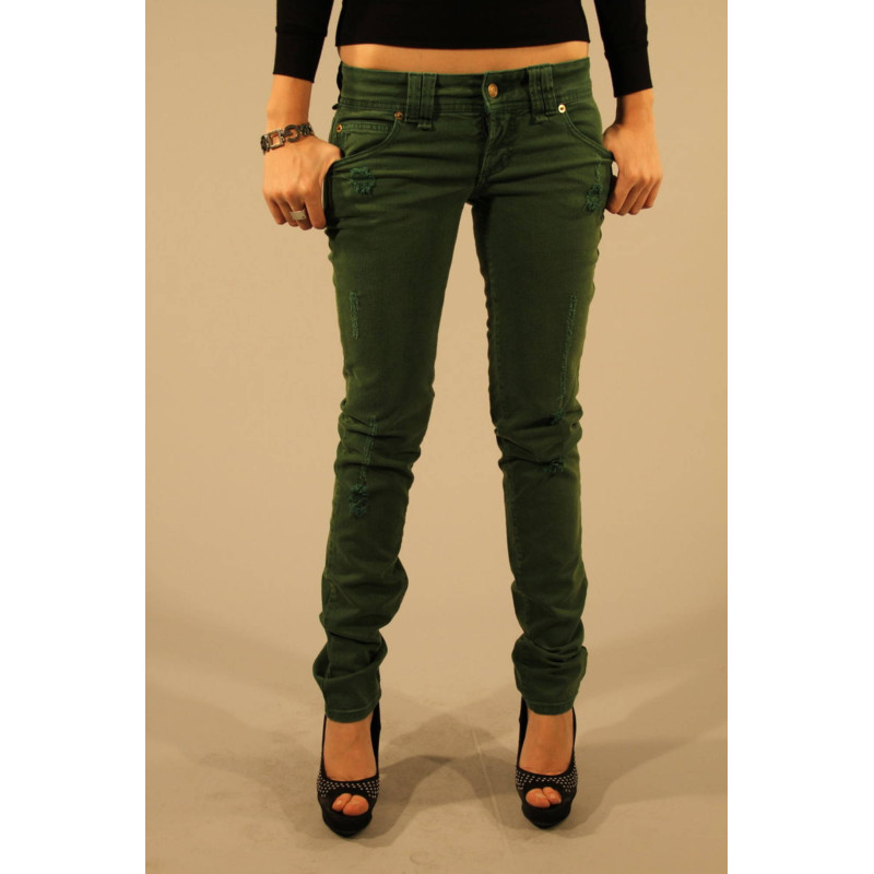 JOHN GALLIANO JEANS DENIM WOMAN GREEN