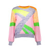 LOVE MOSCHINO MULTICOLORED WOMAN SWEATER