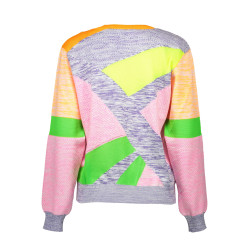 LOVE MOSCHINO MULTICOLORED WOMAN SWEATER