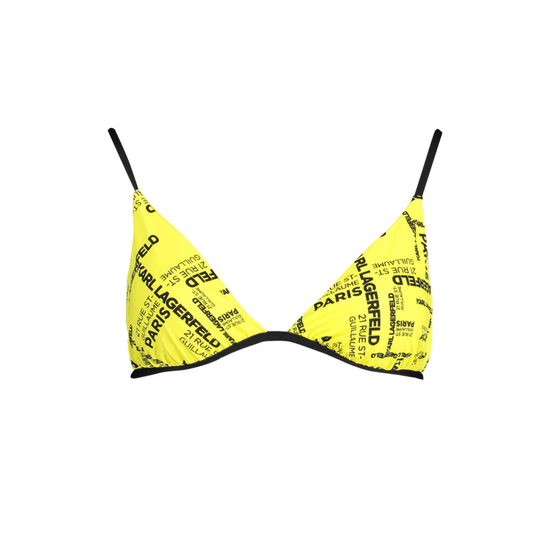 KARL LAGERFELD BEACHWEAR SWIMSUIT PARTS ABOVE YELLOW WOMAN