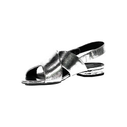 CALVIN KLEIN SILVER WOMAN SANDAL SHOES