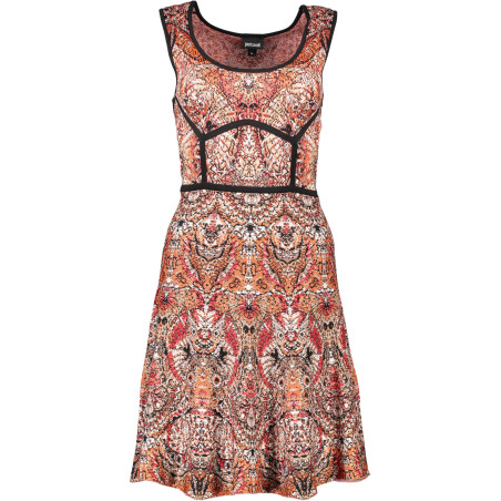 JUST CAVALLI SHORT DRESS WOMAN ORANGE