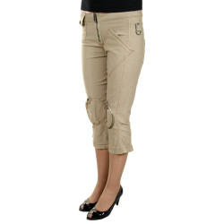 KING'S JEANS PANTALONE PESCATORA DONNA BEIGE