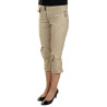 KING'S JEANS PANTALONE PESCATORA DONNA BEIGE