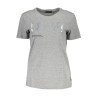 GUESS JEANS T-SHIRT MANICHE CORTE DONNA GRIGIO