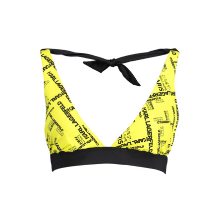 KARL LAGERFELD BEACHWEAR SWIMSUIT PARTS ABOVE YELLOW WOMAN