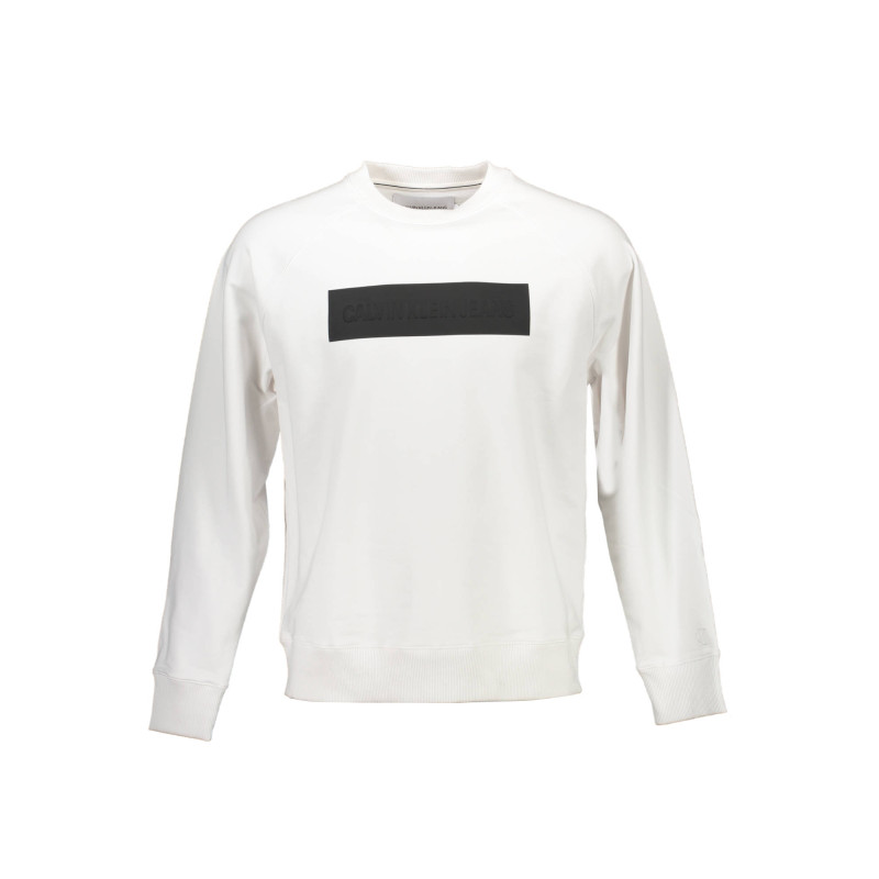 CALVIN KLEIN SWEATSHIRT WITHOUT ZIP MAN WHITE