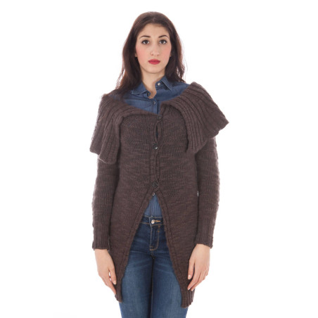 FRED PERRY BROWN WOMAN CARDIGAN