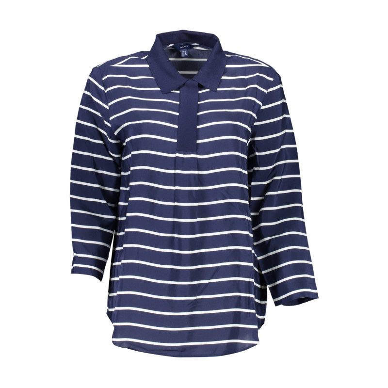 GANT WOMEN&39S BLUE 3/4 SLEEVE POLO SHIRT