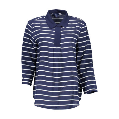 GANT WOMEN&39S BLUE 3/4 SLEEVE POLO SHIRT