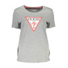 GUESS JEANS T-SHIRT MANICHE CORTE DONNA GRIGIO