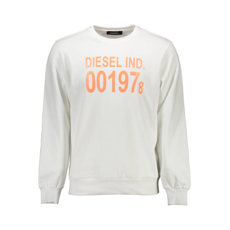 DIESEL SWEATSHIRT WITHOUT ZIP MAN WHITE