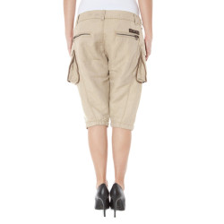 ZUELEMENTS BEIGE WOMAN BERMUDA TROUSERS