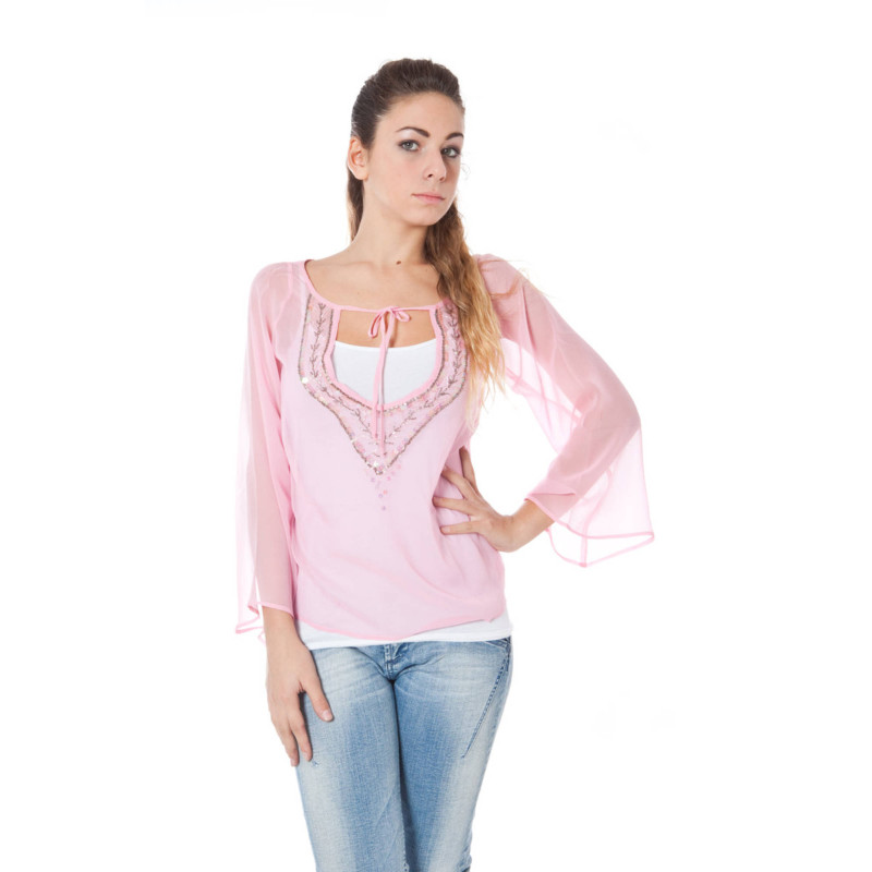 PHARD T-SHIRT MANICHE LUNGHE DONNA ROSA