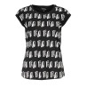 EMPORIO ARMANI BLACK WOMAN SLEEVELESS T-SHIRT