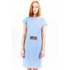 LOVE MOSCHINO SHORT DRESS WOMAN LIGHT BLUE