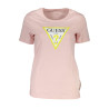 GUESS JEANS T-SHIRT MANICHE CORTE DONNA ROSA