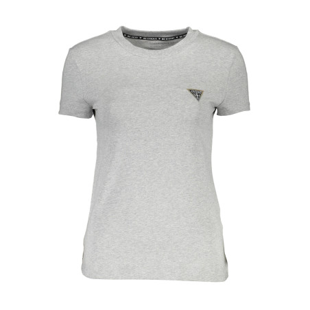 GUESS JEANS T-SHIRT MANICHE CORTE DONNA GRIGIO