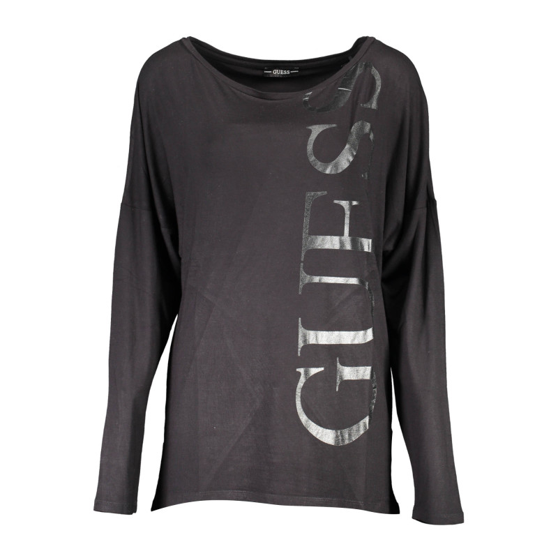 GUESS JEANS LONG SLEEVE T-SHIRT WOMAN BLACK