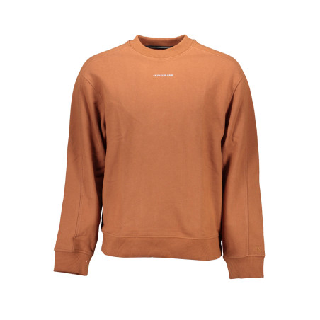 CALVIN KLEIN SWEATSHIRT WITHOUT ZIP MAN BROWN