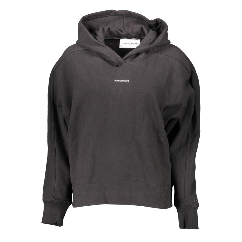 CALVIN KLEIN SWEATSHIRT WITHOUT ZIP WOMAN BLACK