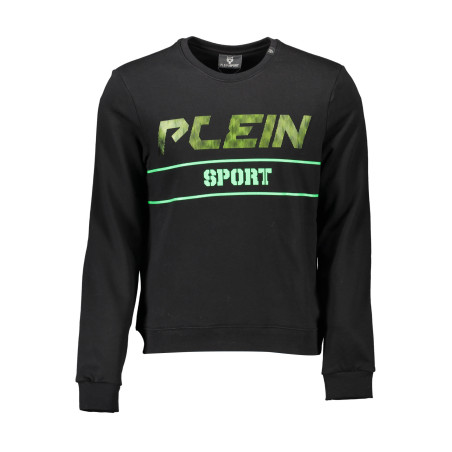 PLEIN SPORT SWEATSHIRT WITHOUT ZIP MAN BLACK