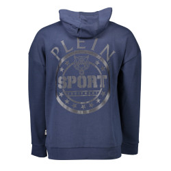 PLEIN SPORT MEN&39S BLUE SWEATSHIRT WITH ZIP