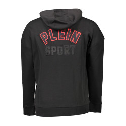 PLEIN SPORT SWEATSHIRT WITH ZIP MAN BLACK