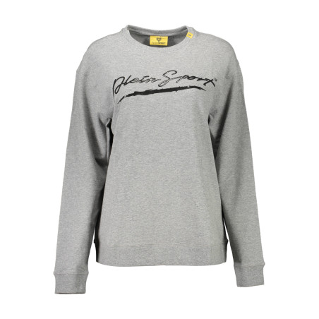 PLEIN SPORT SWEATSHIRT WITHOUT ZIP WOMAN GRAY