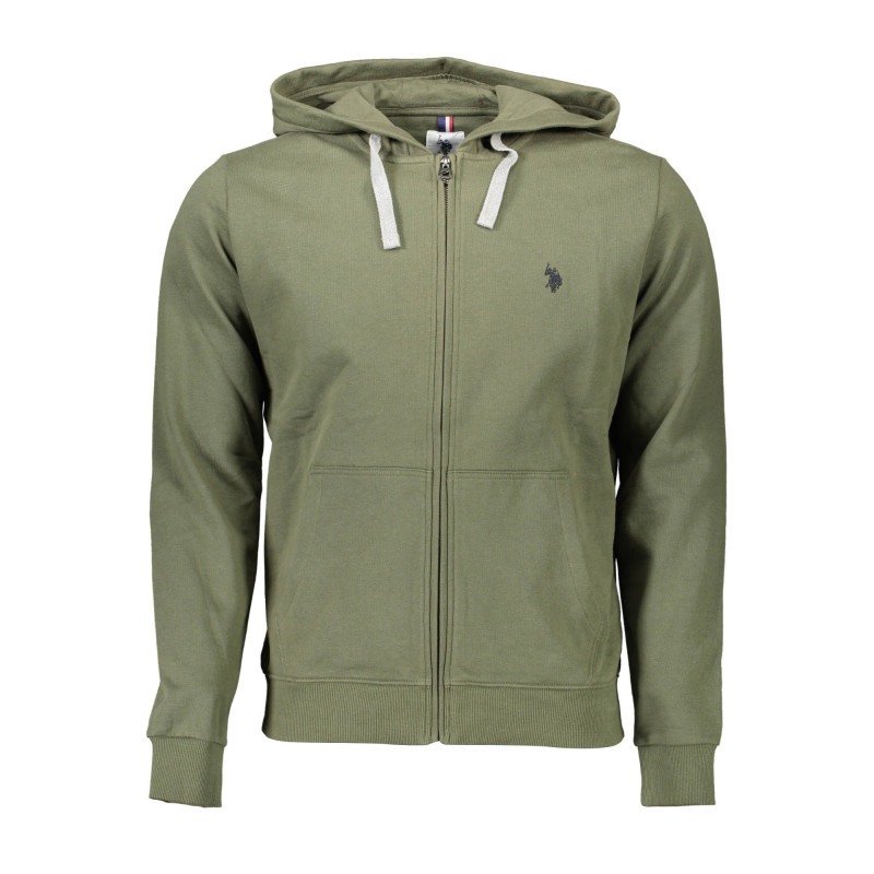 US POLO GREEN MEN&39S SWEATSHIRT WITH ZIP