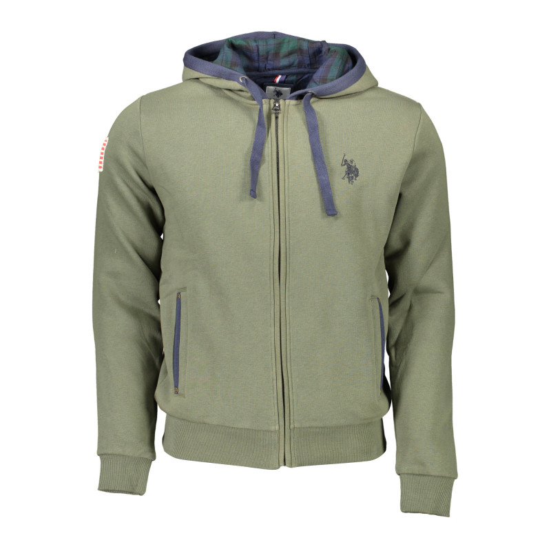 US POLO GREEN MAN SWEATSHIRT WITH ZIP