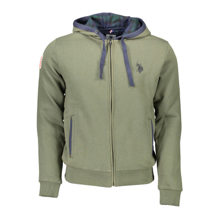 US POLO GREEN MAN SWEATSHIRT WITH ZIP