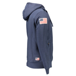 U.S. POLO FELPA CON ZIP UOMO BLU