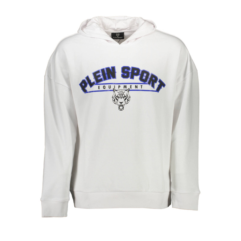 PLEIN SPORT SWEATSHIRT WITHOUT ZIP MAN WHITE