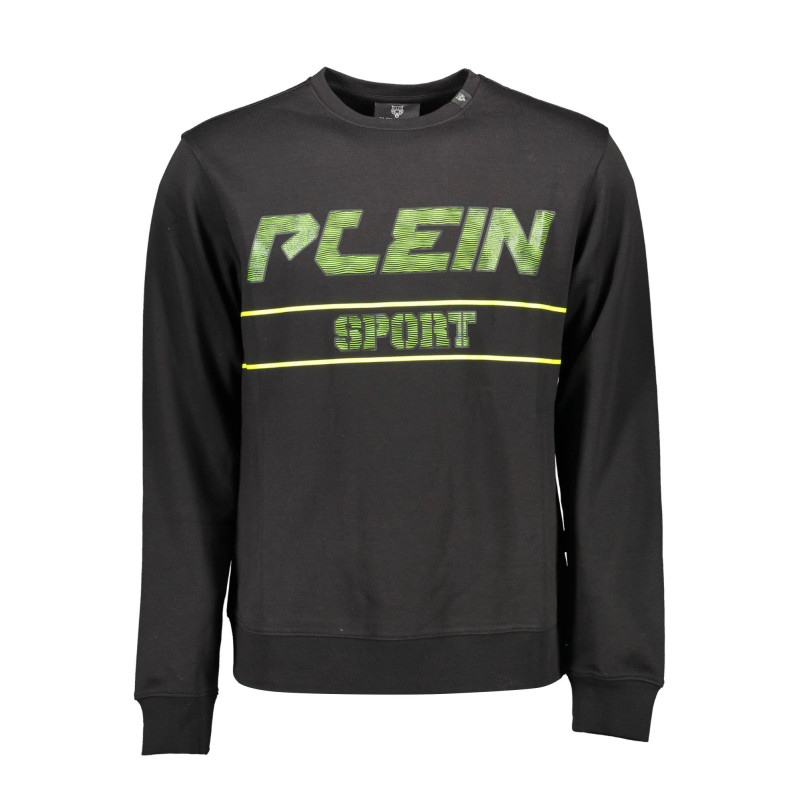 PLEIN SPORT SWEATSHIRT WITHOUT ZIP MAN BLACK