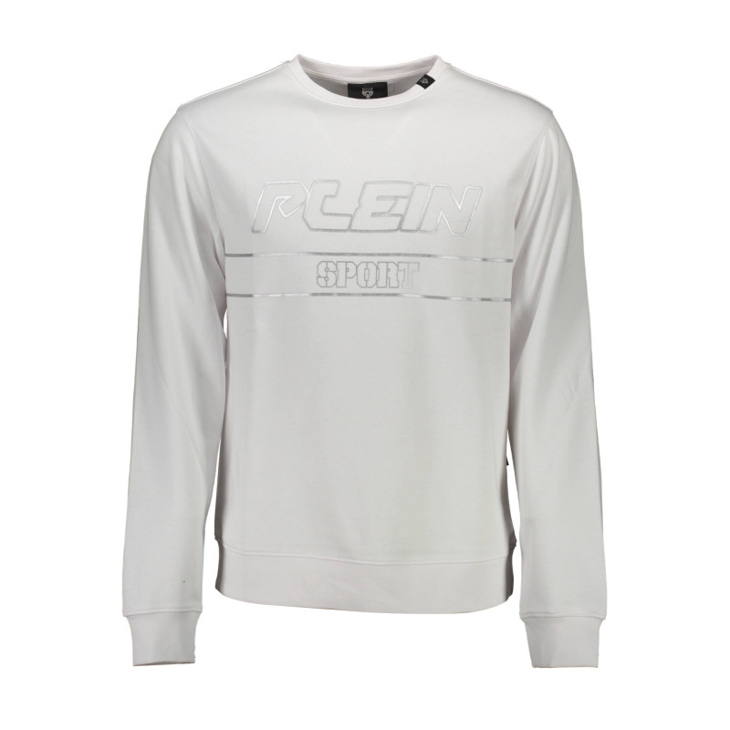 PLEIN SPORT SWEATSHIRT WITHOUT ZIP MAN WHITE