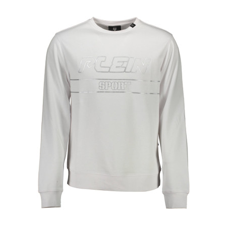 PLEIN SPORT SWEATSHIRT WITHOUT ZIP MAN WHITE