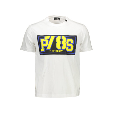 PLEIN SPORT WHITE MEN&39S SHORT SLEEVE T-SHIRT